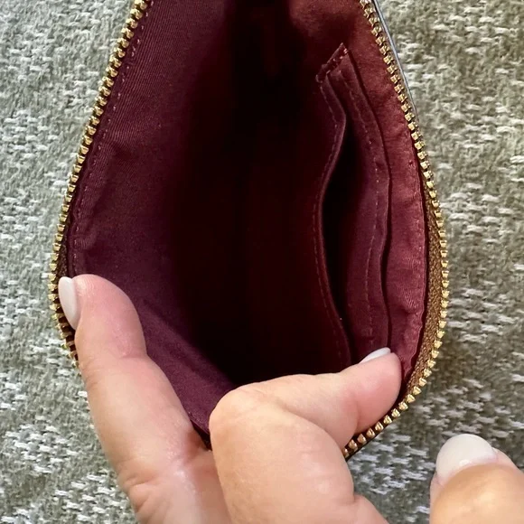 Coach Brown Floral Wristlet - Picture 4 of 6